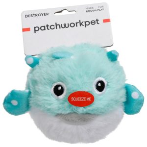 Patchwork Pet Pricklet Puffer Fish 4 Dog Toy