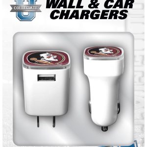 Florida State Seminoles 2 Pk Wall and Car Chargers