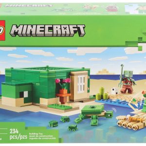 LEGO 21254 Kids Minecraft Turtle Beach House Set