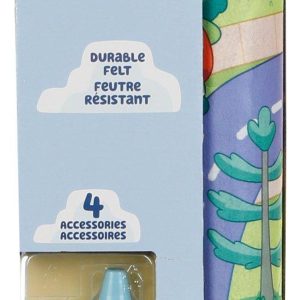 Bluey Kids Deluxe Felt Imaginmat Car Set