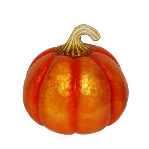 Brighten The Season 8 in. Capiz Pumpkin Home Accent