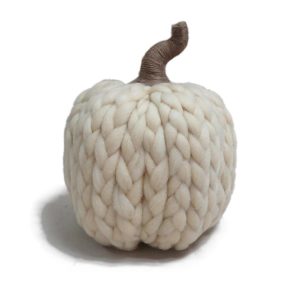 Brighten the Season 10 in. Braided Wool Pumpkin