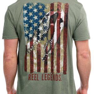 Reel Legends Mens Graphic USA Gator T-Shirt