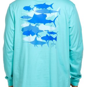 Guy Harvey Mens Graphic Print Long Sleeve Tee