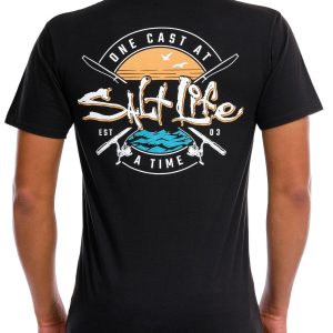 Salt Life Mens One Cast At A Time T-Shirt