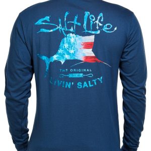 Salt Life Mens Amerisail Long Sleeve Pocket Tee