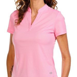 Reel Legends Petite Freeline Mandarin Short Sleeve Top