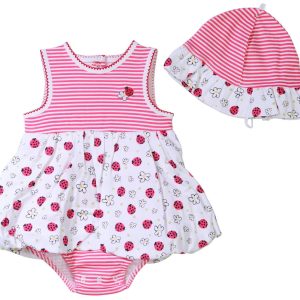 Little Me 2 PC Ladybug Dress With Hat