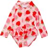 Little Me Baby Girl Strawberry Rash Guard Swimsuit
