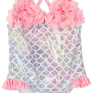 Floatimini Baby Girls Shimmering One Piece Swimsuit