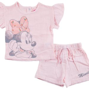Minnie Mouse Baby Girls 2 Pc Gauze Shorts Set