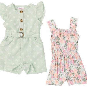 Little Lass Baby Girls 2 pc Romper Set