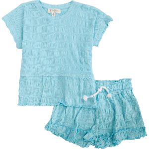 Jessica Simpson Toddler Girls 2 Pc Smocked Shorts Set