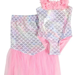 Floatimini Toddler Girls 2 pc Mermaid Swimsuit Set