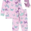 Sleep On It Toddler Girls 3 Pc Butterfly Pajama Pants Set