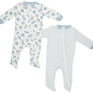 Milkberry Baby Boy 2 Pk Footed Sleepers