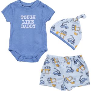 Baby Essentials Baby Boy 3-Piece Shorts Set
