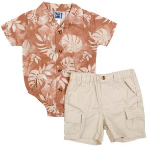 Little Lad Baby Boys 2 Pc Shorts Set