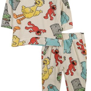 Sesame Street Baby Boys 2 Pc Thermal Pants Set