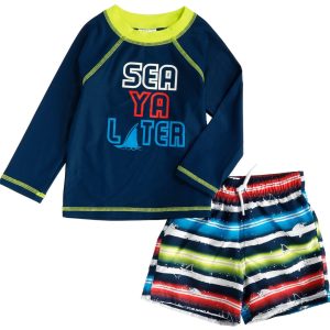 Floatimini Toddler Boys 2 Pc Swim Shorts Set