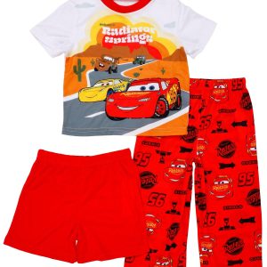 Cars Toddler Boys 3 Pc Short Sleeve Pajama Set