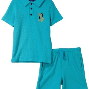 Andy & Evan Toddler Boys 2 Pc Waffle Short Set