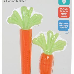 Nuby Baby 2 Pk Silicone Carrot Teethers