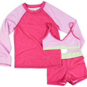 Reel Legends Little Girls 3-Piece Swimsuit Set