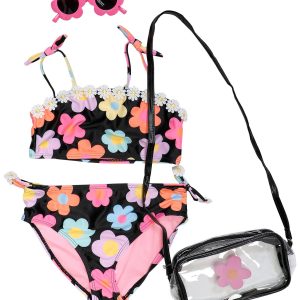 Btween Girls 2 Pc Swimsuit Set With Accessories