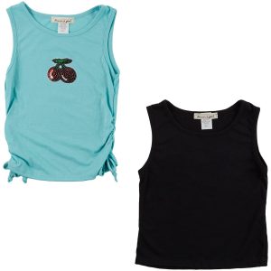 Thats My Girls Girls 2 Pc Tank Tops - Black Cherry