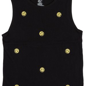 Jolie & Joy Big Girls Seamless Smiley Face Tank Top