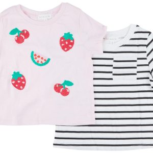 Btween Big Girls 2 Pk Ribbed Knit Tees