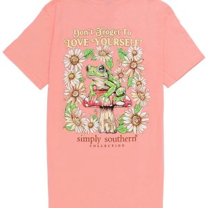 Simply Southern Big Girls Floral Frog Tee