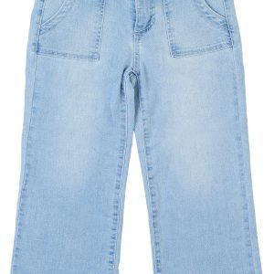 Blue Spice Marine Cropped Little Girls Jeans