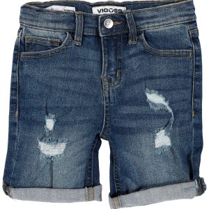 Vigoss Little Girls High Rise Denim Dad Shorts