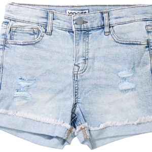 Vigoss Girls Mid Rise Distressed Denim Shorts