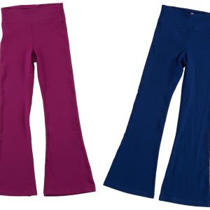 Yogalicious Big Girls Active 2 Pk Ribbed Flare Leggings Set