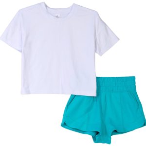 90 Degrees Big Girls 2 Pc Active Shorts Set