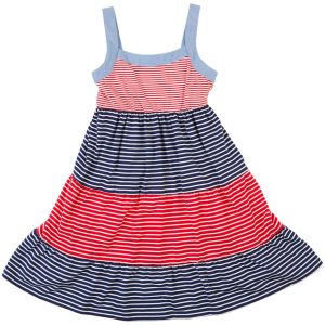 Bonnie Jean Little Girls 100% Cotton Striped Maxi Dress