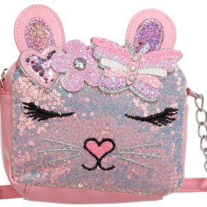 Girls Sequin Kitty Crossbody Bag