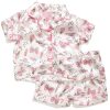 Freestyle Girls Button Front Pink Pajama Short Set