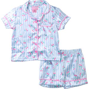 Freestyle Big Girls Blue Striped Pajama Set