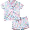 Freestyle Big Girls Rainbow Leopard Print Pajama Set