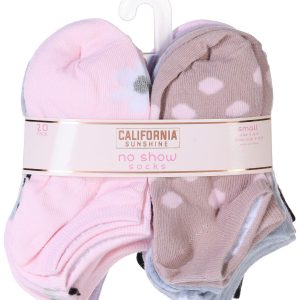 Girls 20-pk. No Show Socks