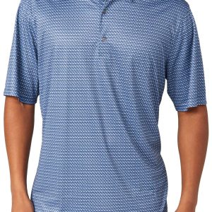 Greg Norman Mens Short Sleeve Print Golf Polo Shirt