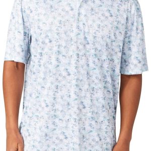 Greg Norman Mens Short Sleeve Print Golf Polo Shirt