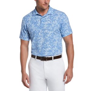 PGA TOUR Men's Distorted Floral Golf Polo