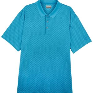 PGA TOUR Mens Big & Tall Geo Jacquard Golf Polo