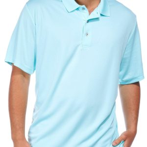 PGA TOUR Mens Solid Airflux Short Sleeve Polo Shirt