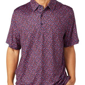 Mens Multi Star Short Sleeve Golf Polo
